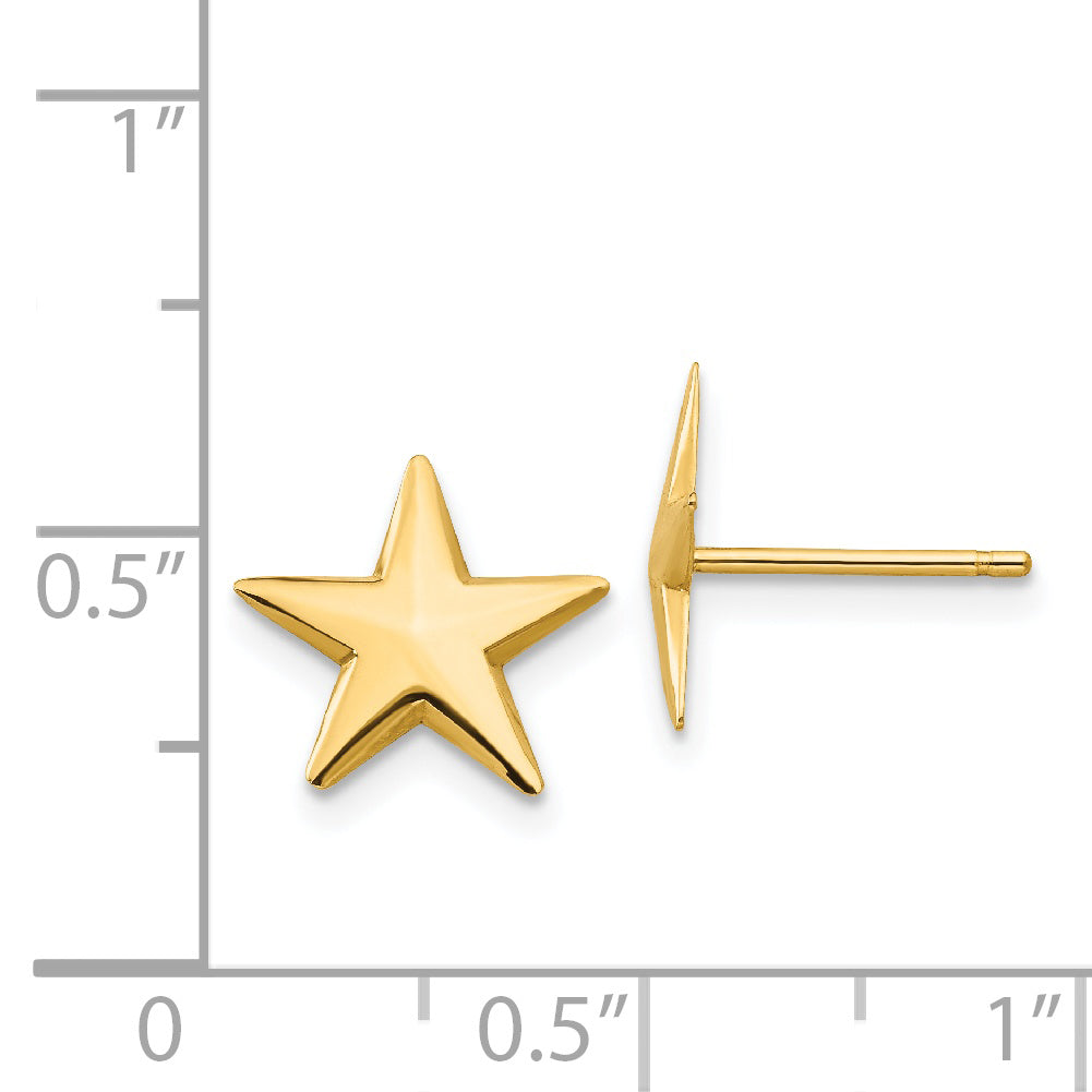 14k Nautical Star Post Earrings