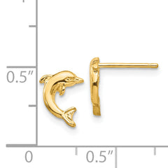 14k Dolphin Post Earrings