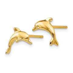 14k Dolphin Post Earrings