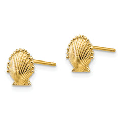 14k Scallop Shell Post Earrings