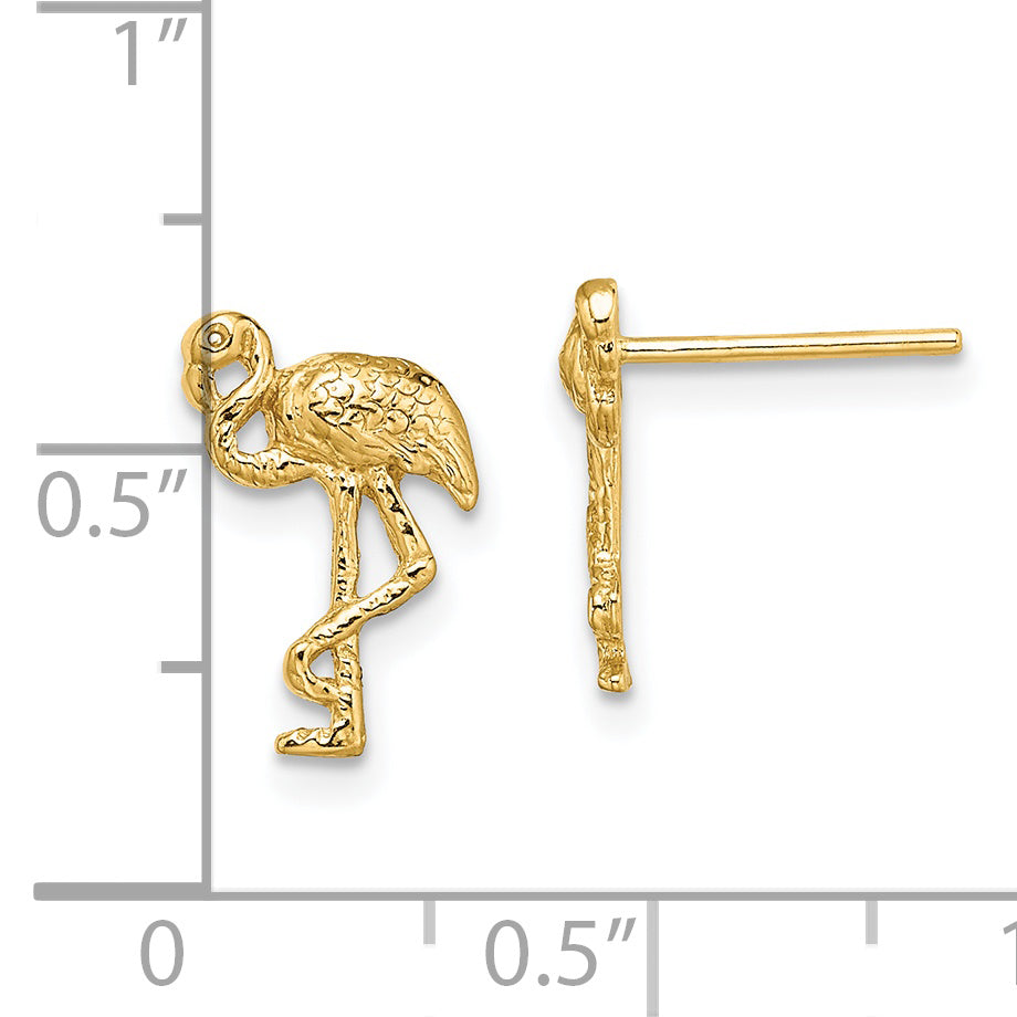 14K Flamingo Post Earrings