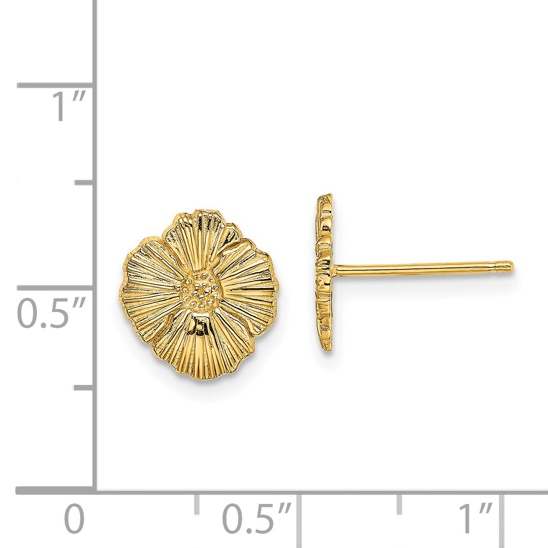 14K Flower Post Earrings