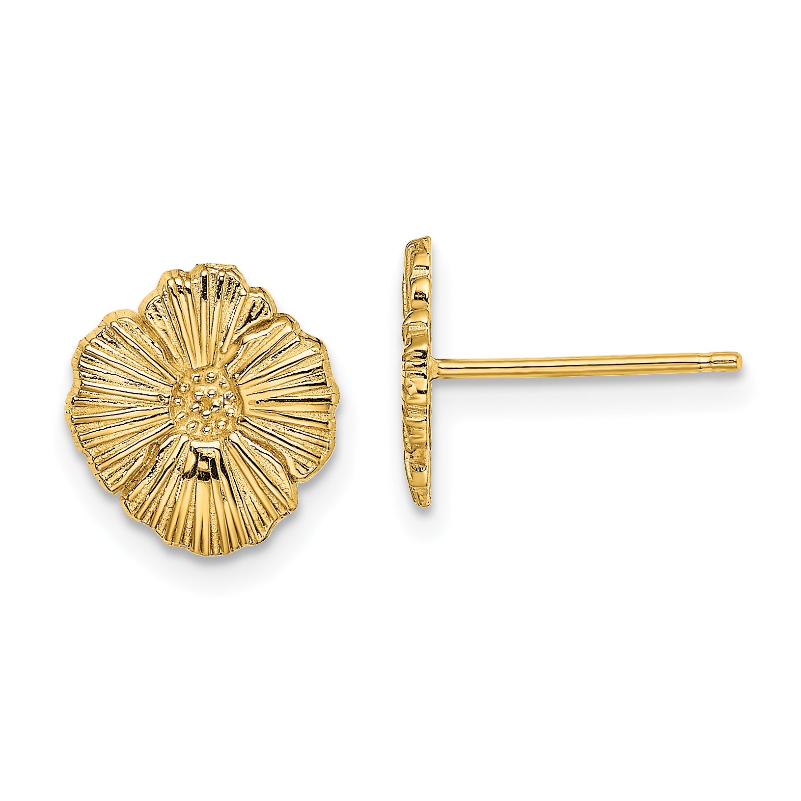 14K Flower Post Earrings