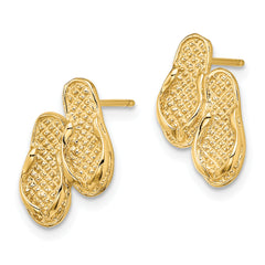 14K Double Flip-Flop Post Earrings