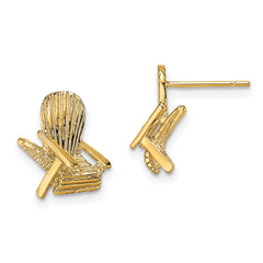 14K 2-D Beach Chair Post Earring