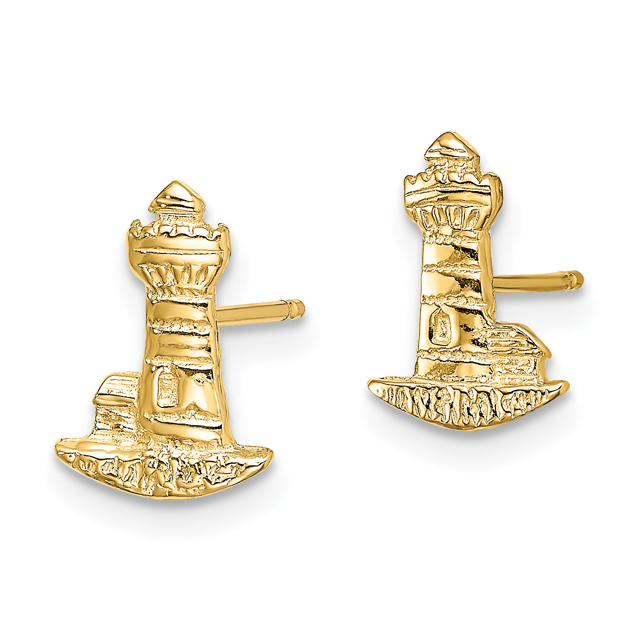 14K Lighthouse Post Earrings