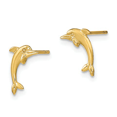 14k Dolphin Post Earrings