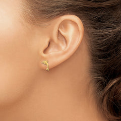 14k Dolphin Post Earrings