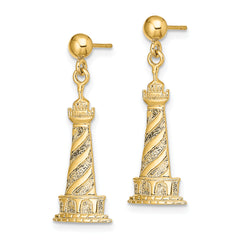 14K Cape Hatteras Lighthouse Earrings