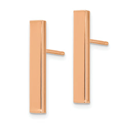 14k Rose Gold Polished 3mm Post Earrings