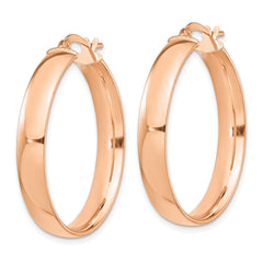 14k Rose Gold High Polished 5mm Hoop Earrings