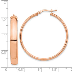 14k Rose Gold High Polished 5mm Hoop Earrings