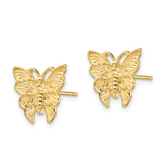 14K Polished Butterfly Post Earrings