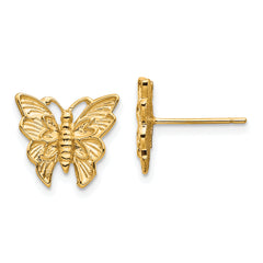 14K Polished Butterfly Post Earrings