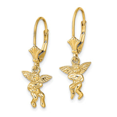 14k Angel Leverback Earrings