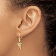 14k Angel Leverback Earrings