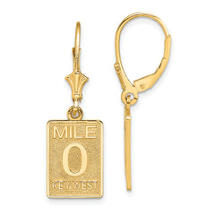 14K MILE MARKER 0 / KEY WEST Leverback Earrings