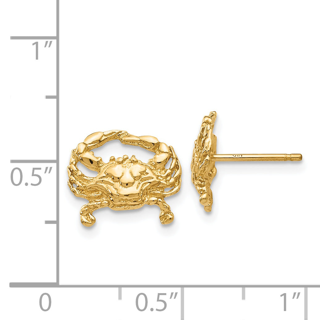 14k Crab Post Earrings