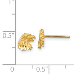 14K Diamond-cut Eagle Earrings