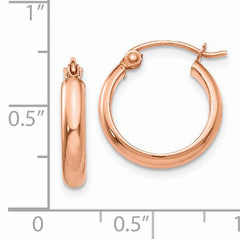 14k Rose Gold Hoop Earrings