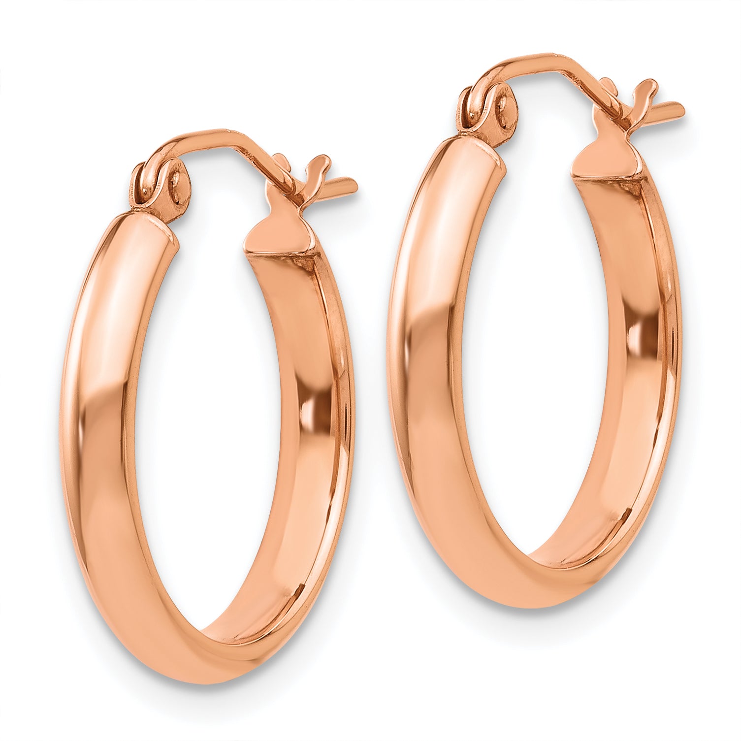 14k Rose Gold Hoop Earrings