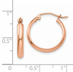 14k Rose Gold Hoop Earrings