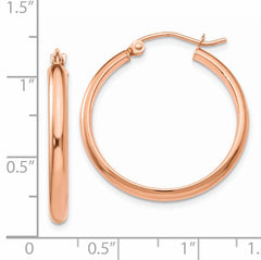 14k Rose Gold Hoop Earrings