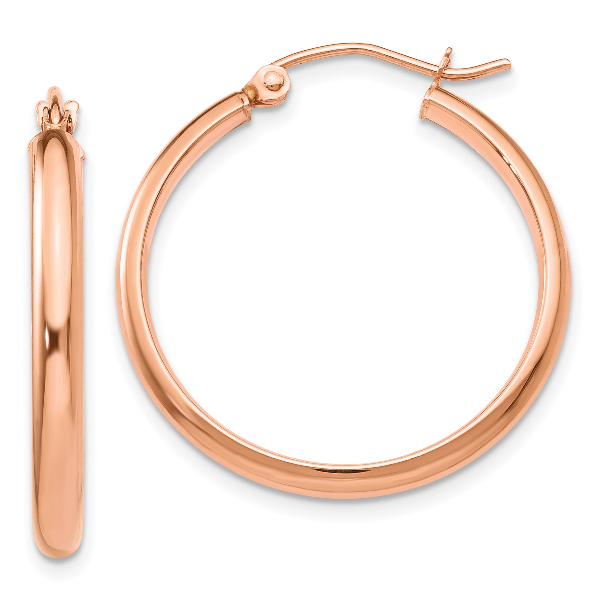 14k Rose Gold Hoop Earrings