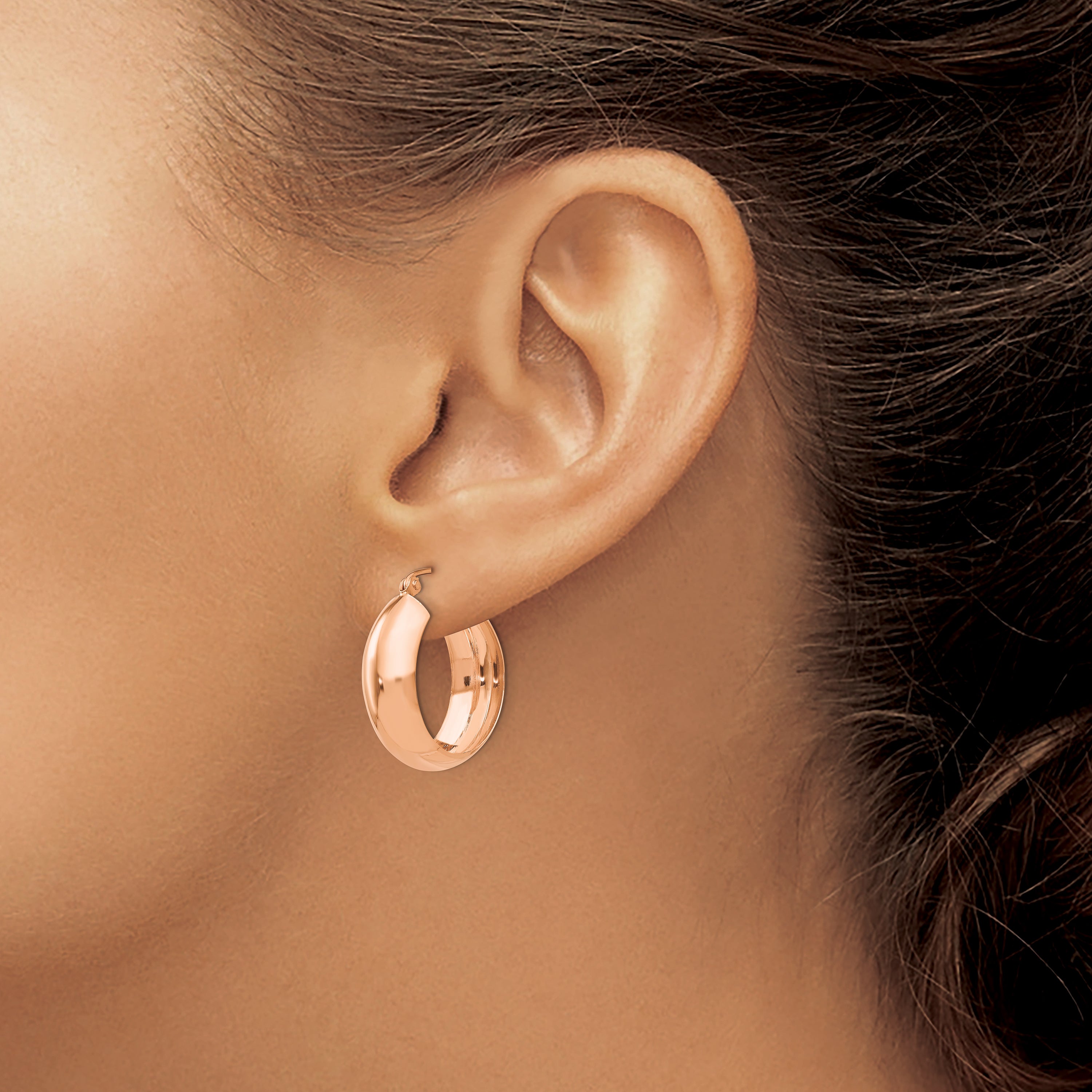 14k Rose Gold Hoop Earrings