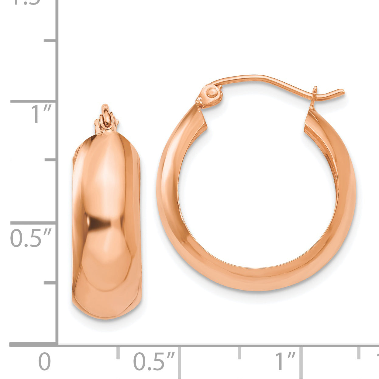 14k Rose Gold Hoop Earrings