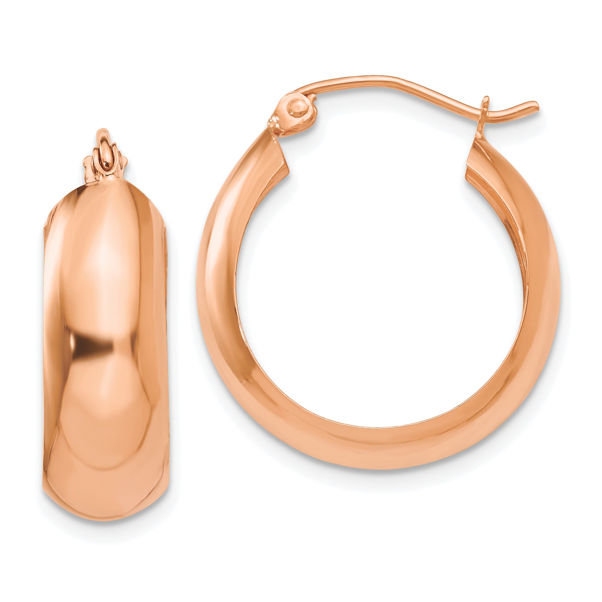 14k Rose Gold Hoop Earrings