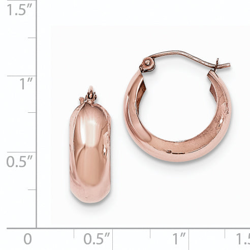 14k Rose Gold Hoop Earrings