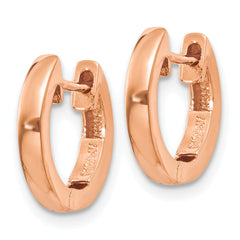 14K Rose Gold Hinged Hoop Earrings