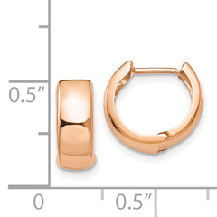 14K Rose Gold Hinged Hoop Earrings