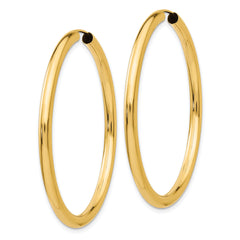 14k Polished Endless Tube Hoop Earrings