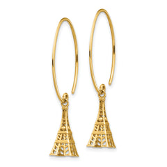 14K Eiffel Tower Dangle Earrings