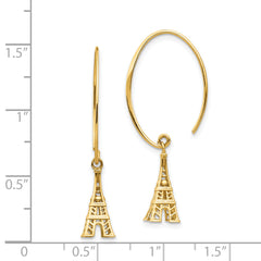 14K Eiffel Tower Dangle Earrings