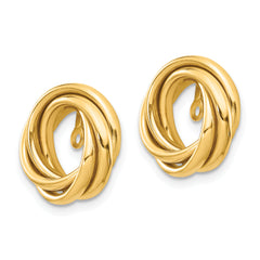 14k Polished Love Knot Earring Jackets