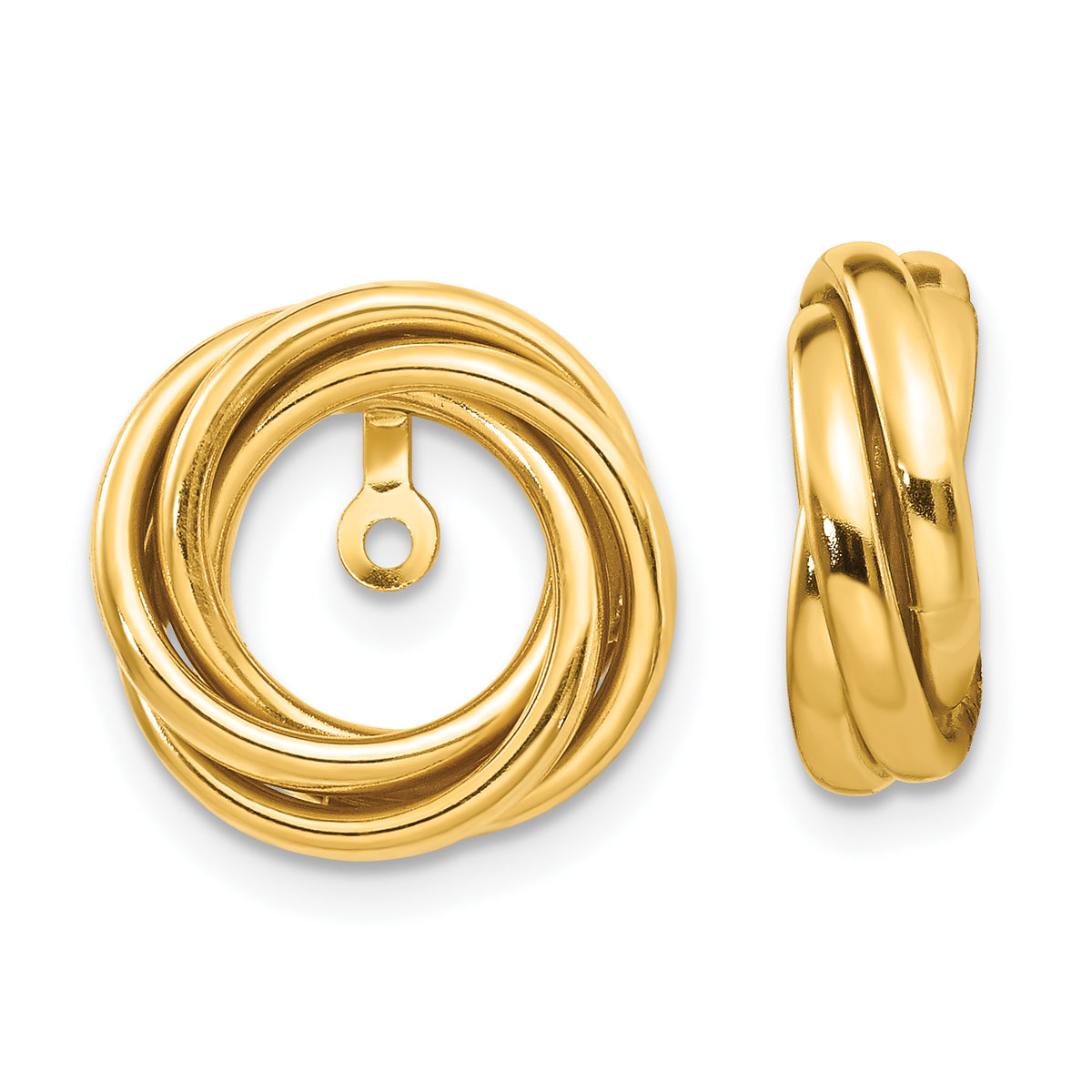 14k Polished Love Knot Earring Jackets