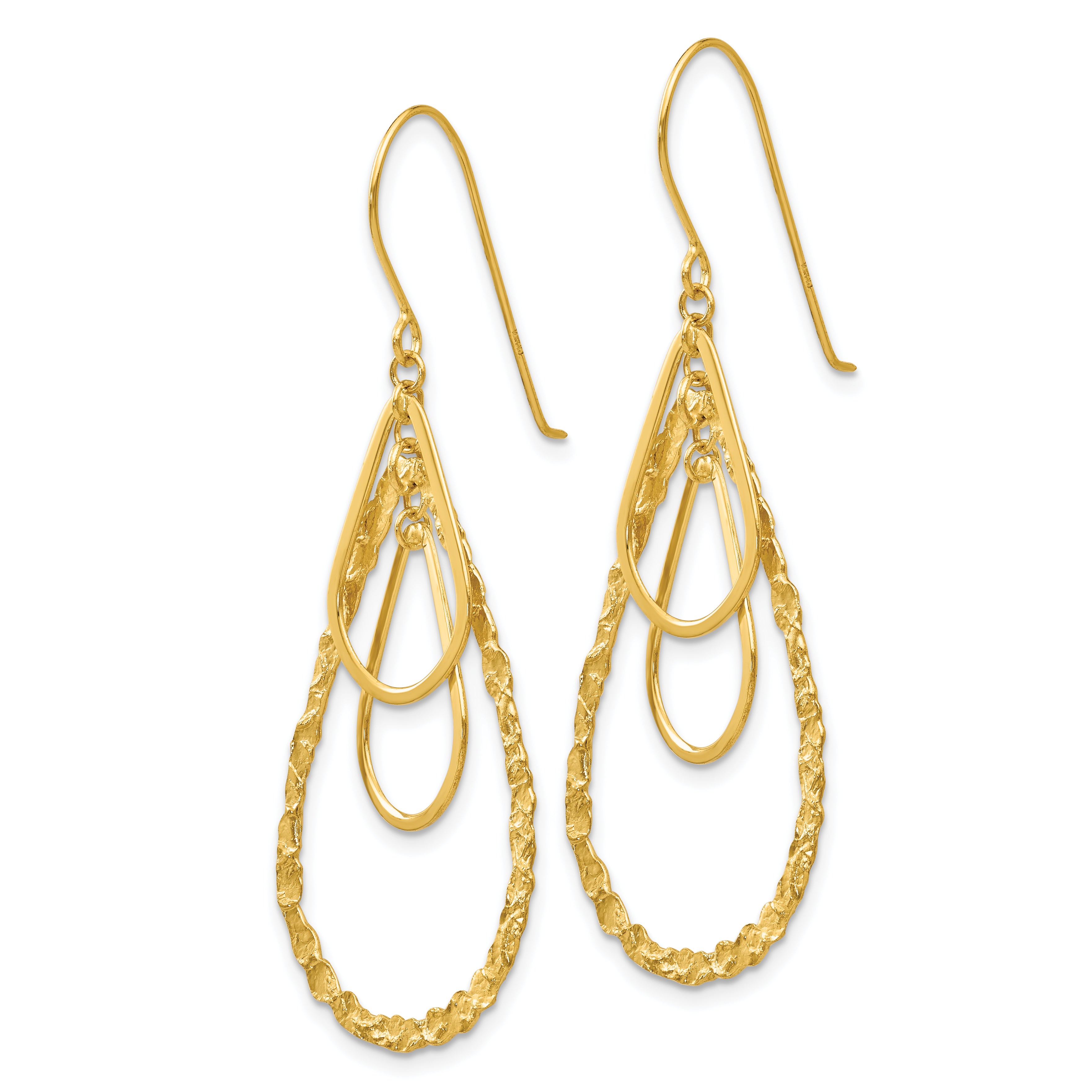 14K Tear Drop Earrings