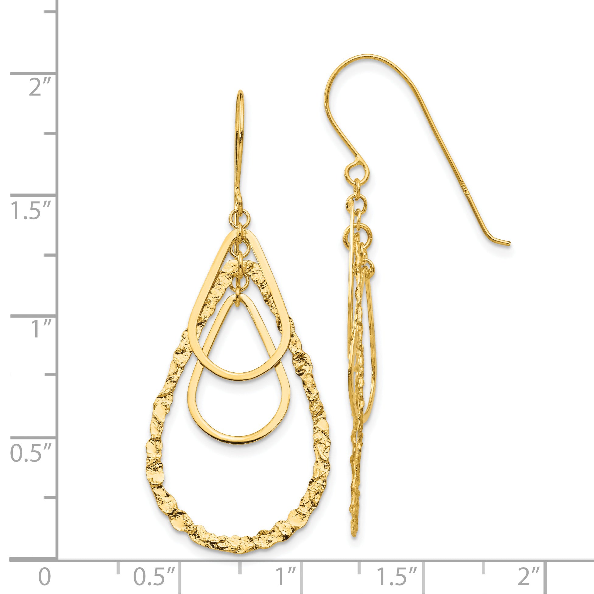 14K Tear Drop Earrings