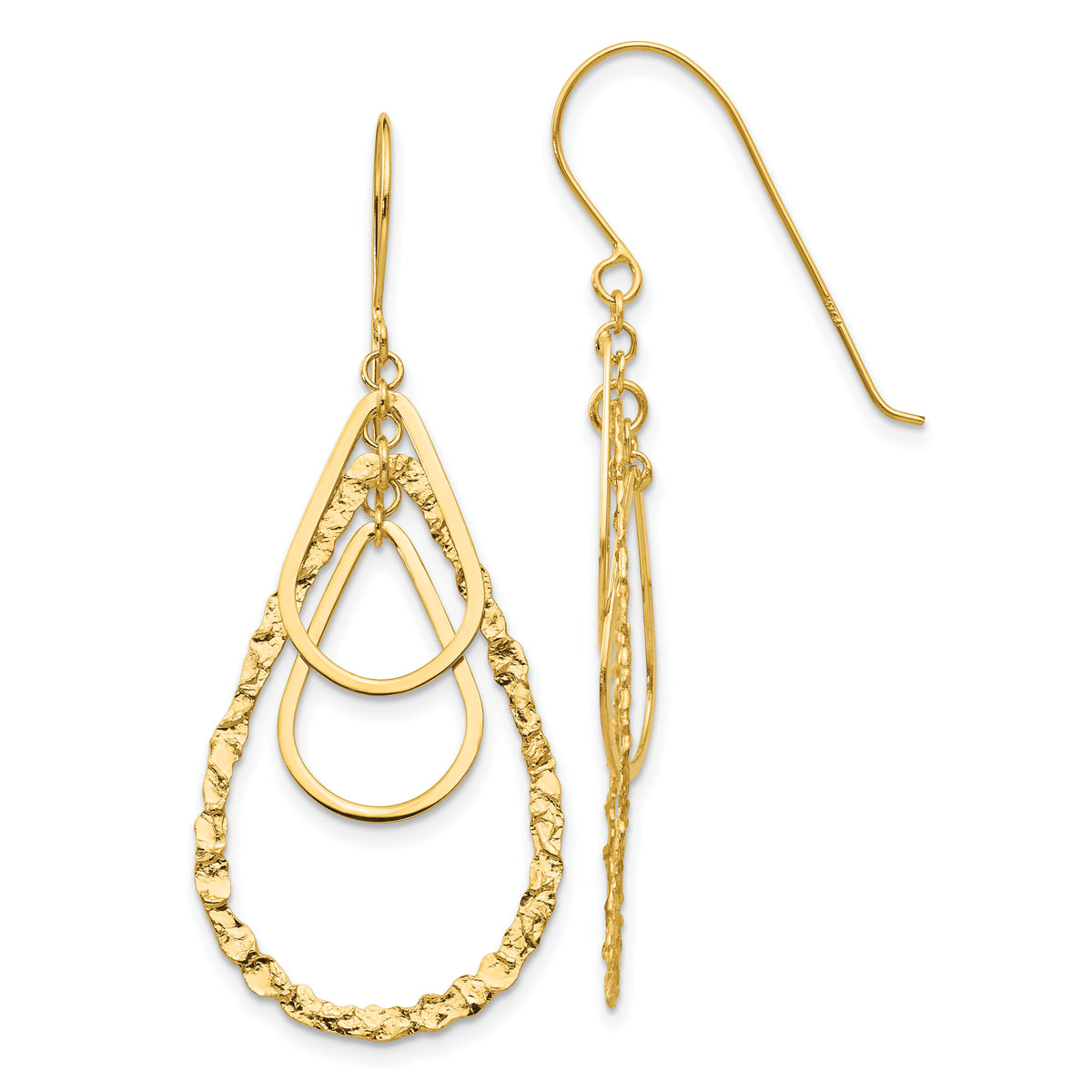 14K Tear Drop Earrings