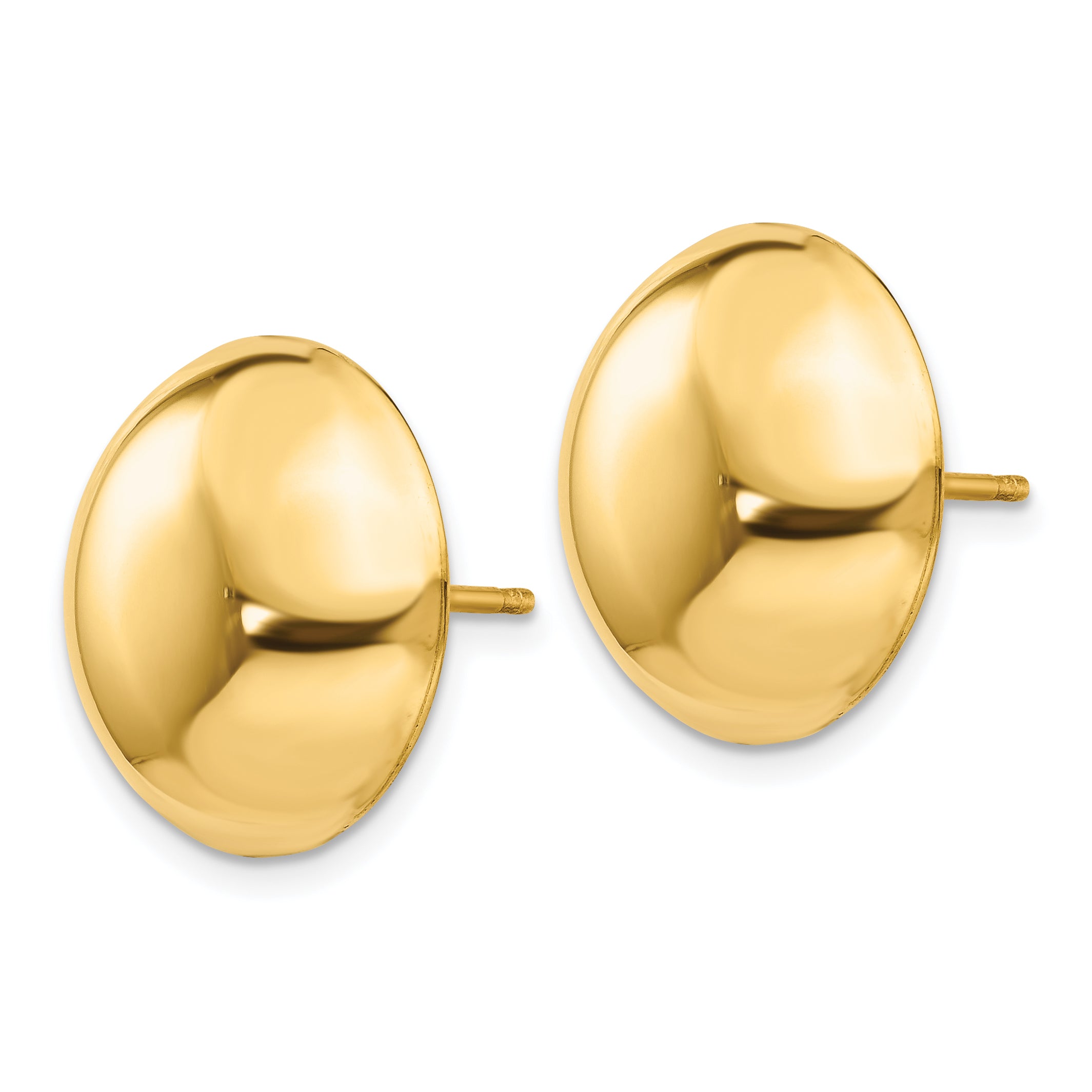 14k 15.50mm Button Post Earrings