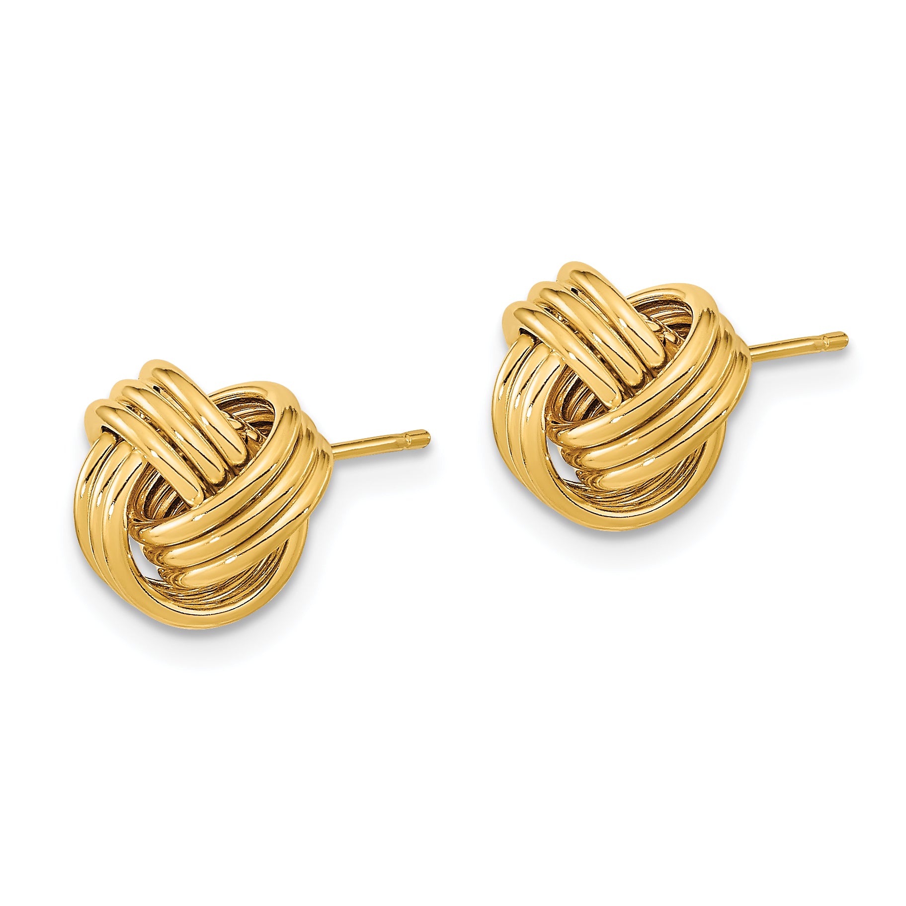 14k Polished Triple Love Knot Post Earrings