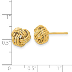 14k Polished Triple Love Knot Post Earrings