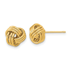 14k Polished Triple Love Knot Post Earrings