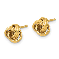 14K Polished Love knot Post Earrings