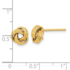 14K Polished Love knot Post Earrings