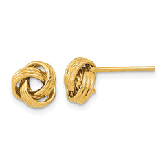 14K Polished Love knot Post Earrings