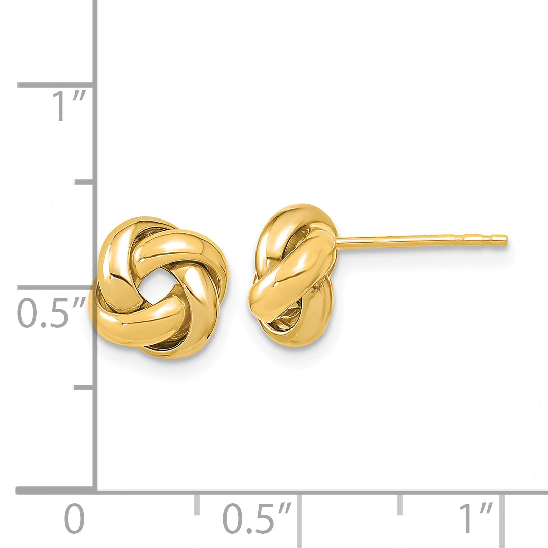 14K Polished Love Knot Post Earrings